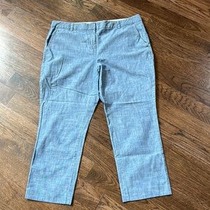 LANDS’ END Mid Rise Straight Leg Cotton Lightweight Pants